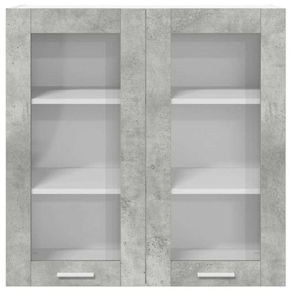 Hangkast Riga Beton Grijs 80 x 31 x 80 cm Bewerkt hout