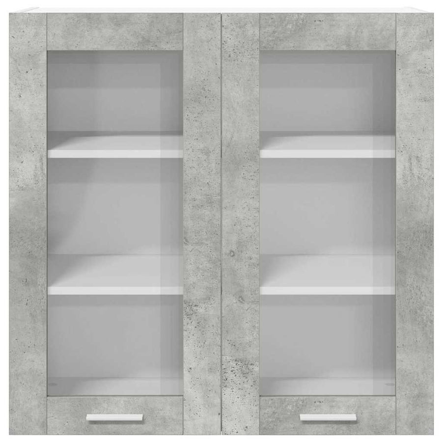 Hangkast Riga Beton Grijs 80 x 31 x 80 cm Bewerkt hout