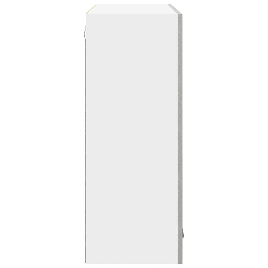 Hangkast Riga Beton Grijs 80 x 31 x 80 cm Bewerkt hout
