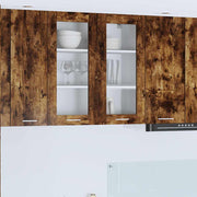 Hangkast 80x31x80 cm gerookt eiken bewerkt hout