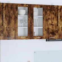 Hangkast Riga Gerookt eiken 80 x 31 x 80 cm Bewerkt hout