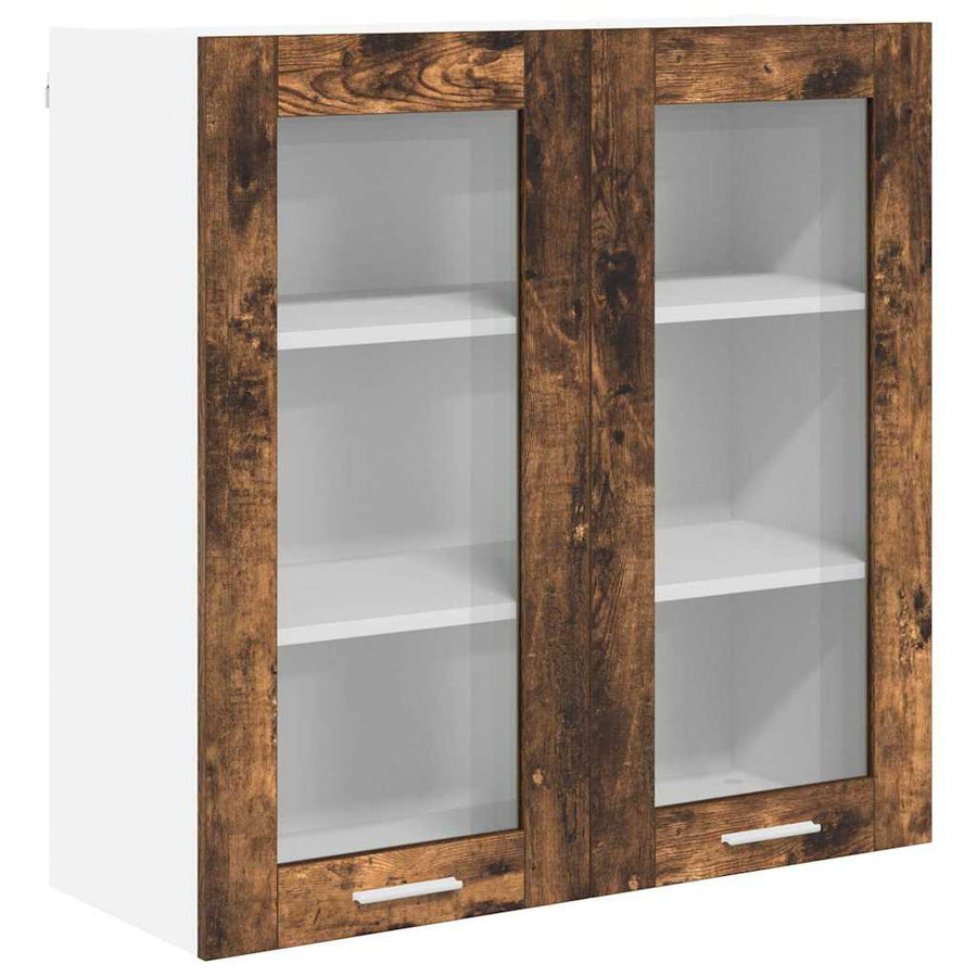 Hangkast Riga Gerookt eiken 80 x 31 x 80 cm Bewerkt hout