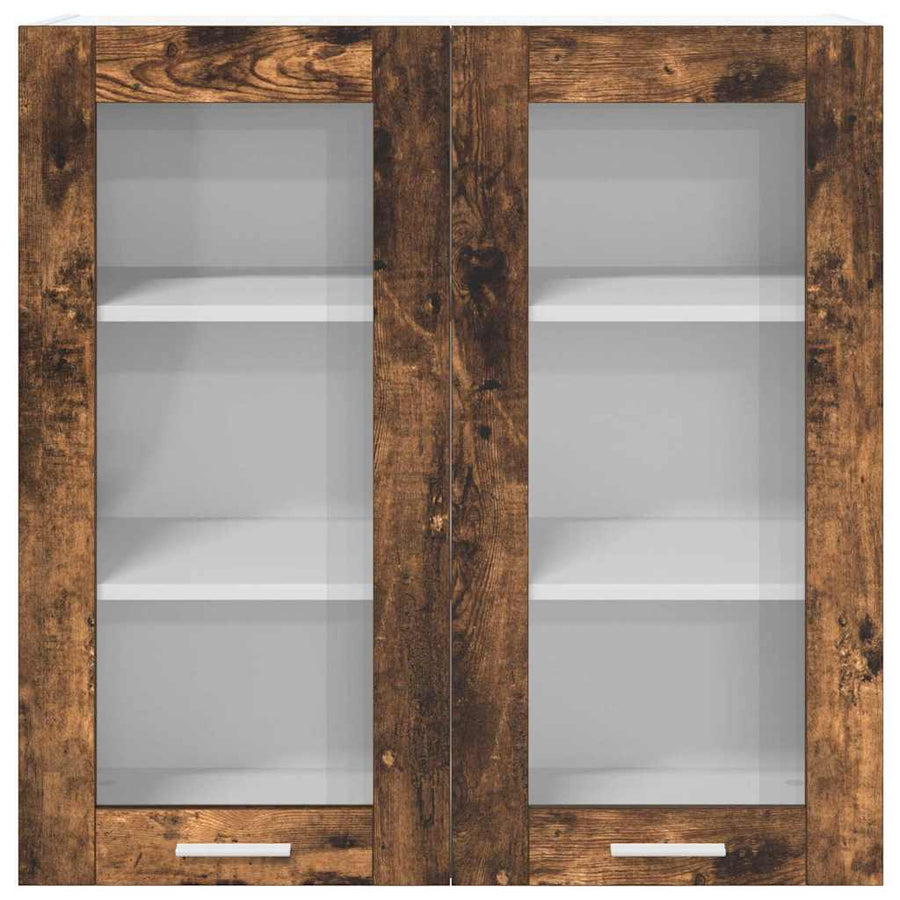 Hangkast Riga Gerookt eiken 80 x 31 x 80 cm Bewerkt hout
