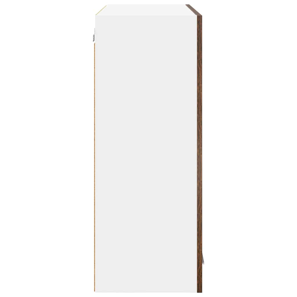 Hangkast Riga Gerookt eiken 80 x 31 x 80 cm Bewerkt hout