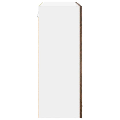 Hangkast Riga Gerookt eiken 80 x 31 x 80 cm Bewerkt hout