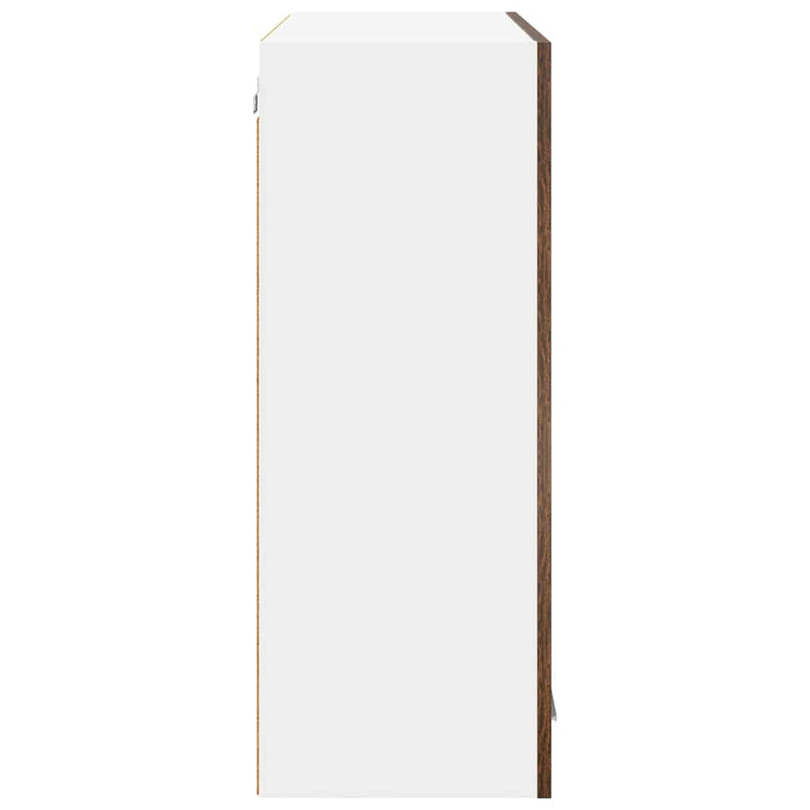 Hangkast Riga Gerookt eiken 80 x 31 x 80 cm Bewerkt hout