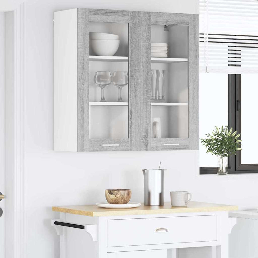 Hangkast Riga Grijs Sonoma 80 x 31 x 80 cm Bewerkt hout