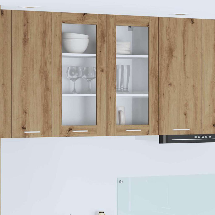 Hangkast Riga Artisan Eiken 80 x 31 x 80 cm Bewerkt hout