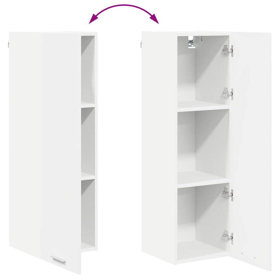 Hangkast met plank Riga Wit 30 x 31 x 100 cm Bewerkt hout