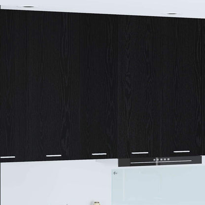 Hangkast Riga Zwart Eiken 30 x 31 x 100 cm Bewerkt hout