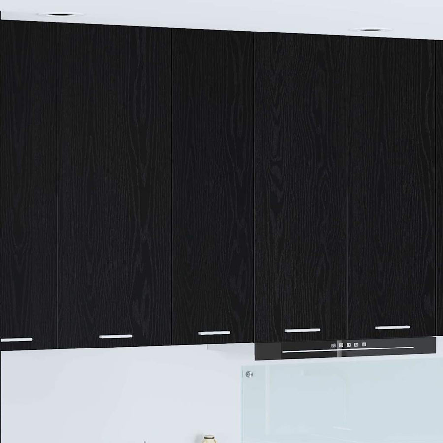 Hangkast Riga Zwart Eiken 30 x 31 x 100 cm Bewerkt hout