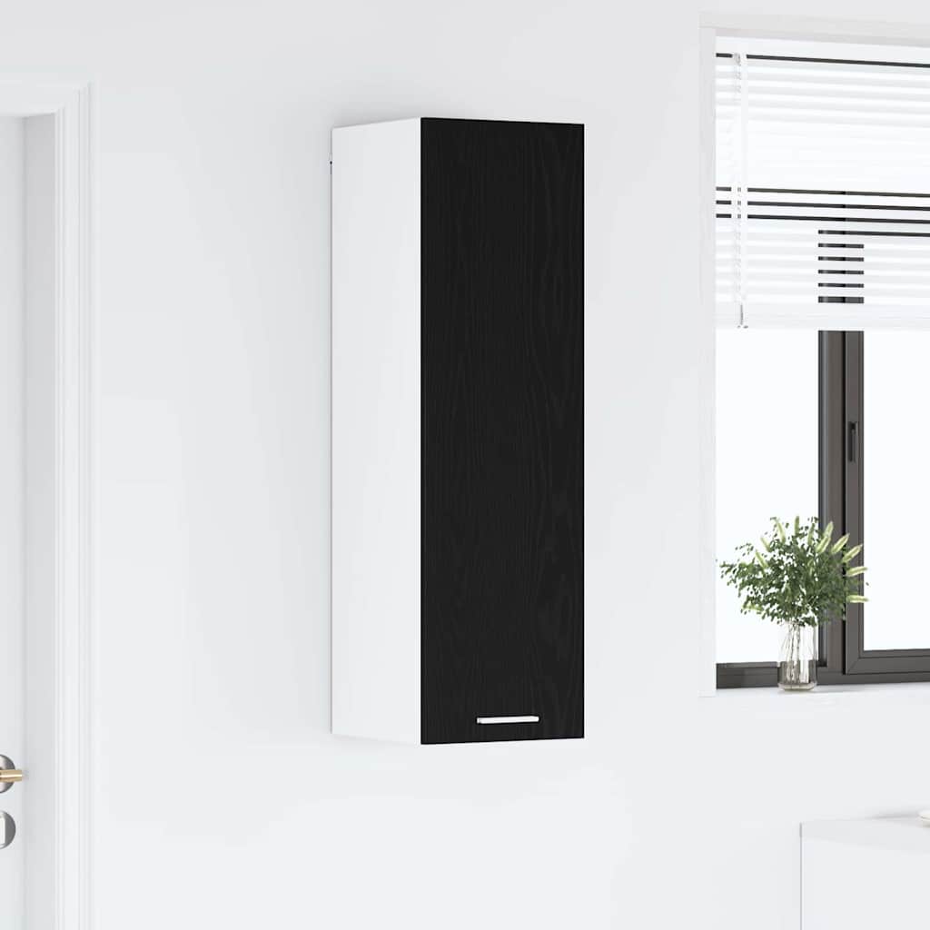 Hangkast Riga Zwart Eiken 30 x 31 x 100 cm Bewerkt hout