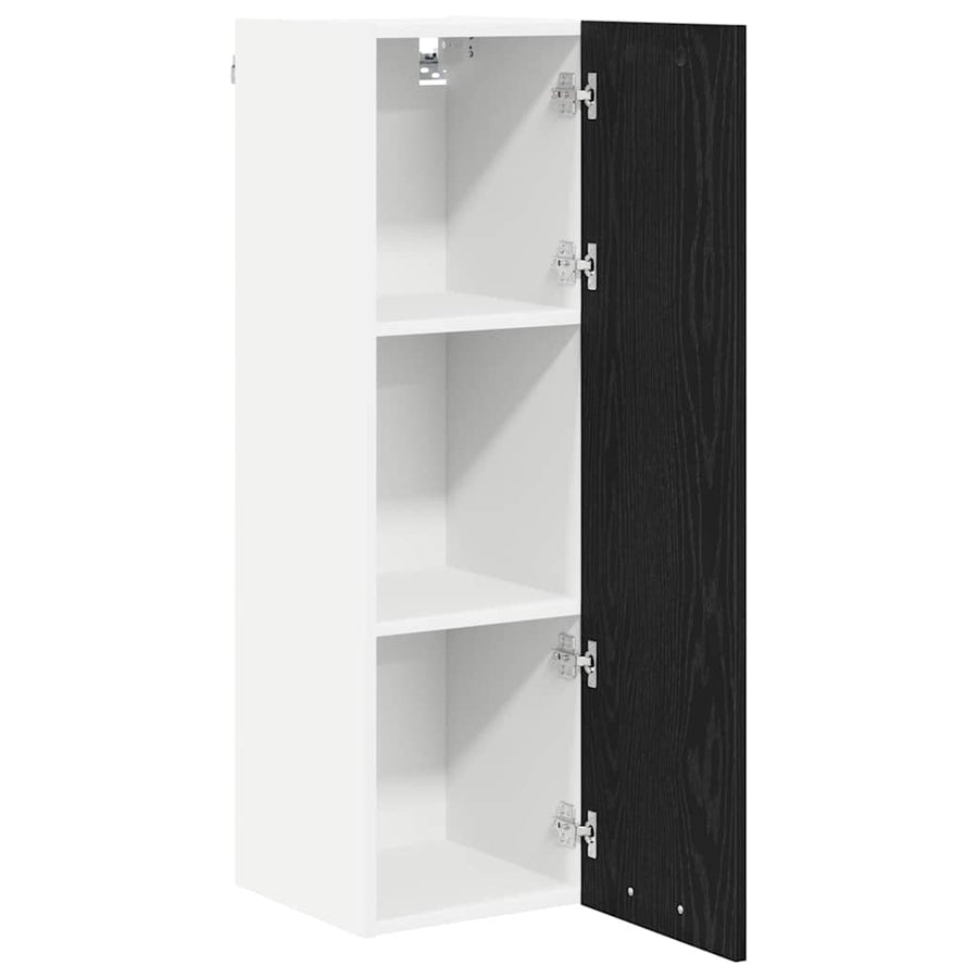 Hangkast Riga Zwart Eiken 30 x 31 x 100 cm Bewerkt hout