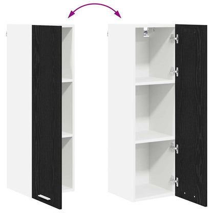 Hangkast Riga Zwart Eiken 30 x 31 x 100 cm Bewerkt hout