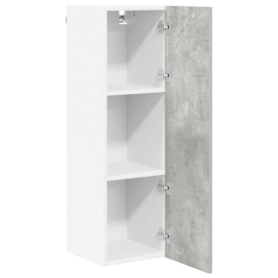 Hangkast Riga Beton Grijs 30 x 31 x 100 cm Bewerkt hout