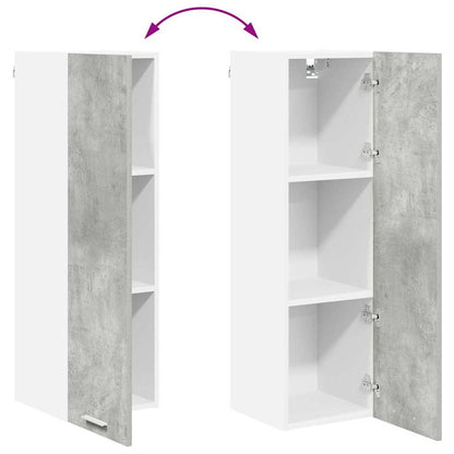 Hangkast Riga Beton Grijs 30 x 31 x 100 cm Bewerkt hout