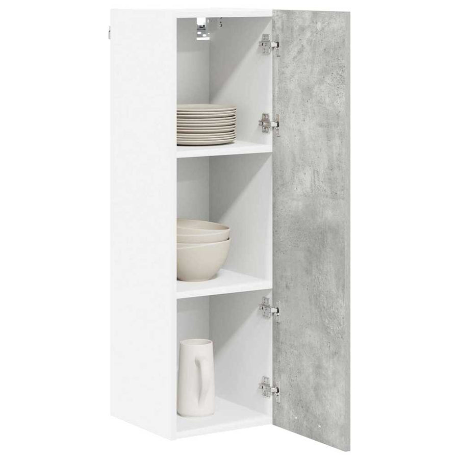 Hangkast Riga Beton Grijs 30 x 31 x 100 cm Bewerkt hout