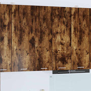 Hangkast 30x31x100 cm gerookt eiken bewerkt hout