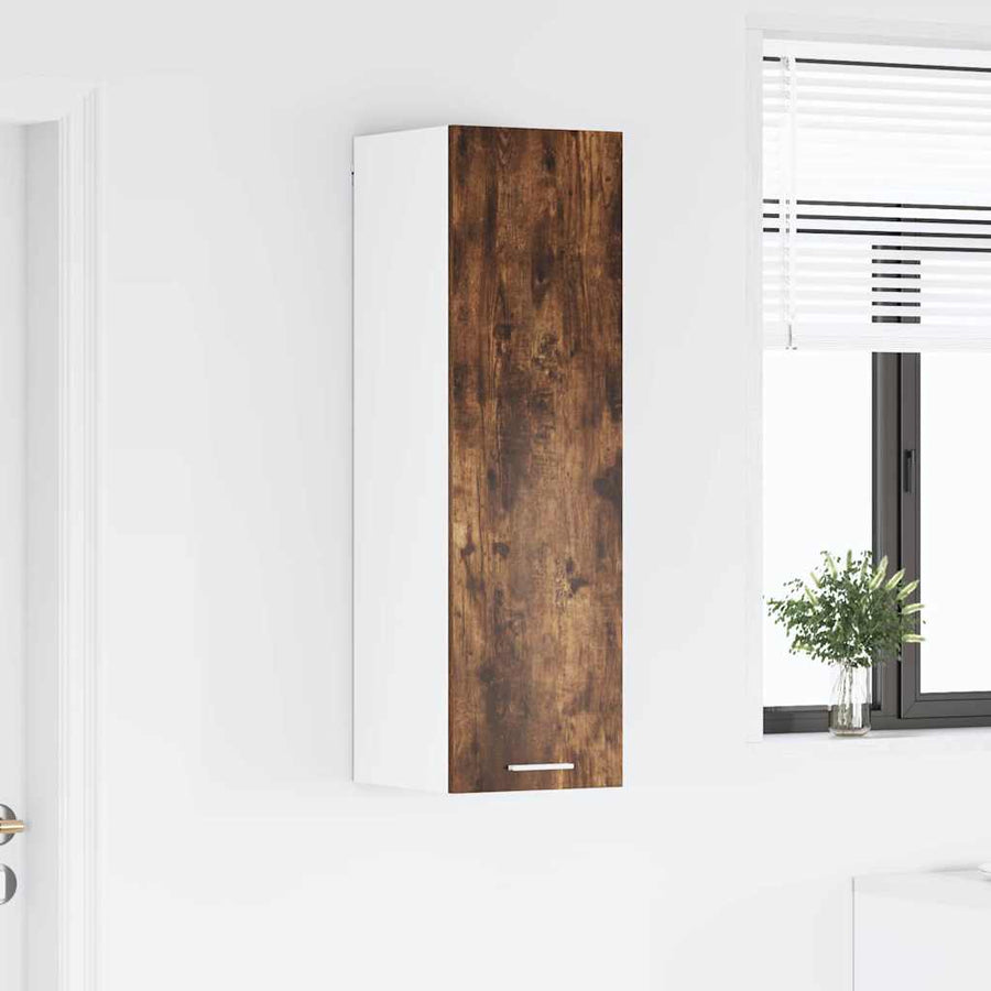 Hangkast Riga Gerookt eiken 30 x 31 x 100 cm Bewerkt hout