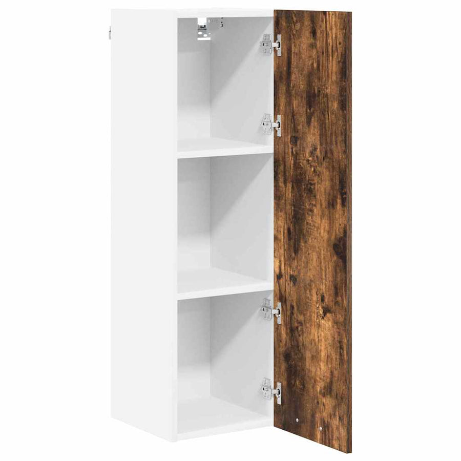 Hangkast Riga Gerookt eiken 30 x 31 x 100 cm Bewerkt hout