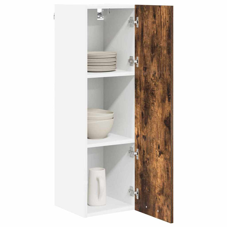 Hangkast Riga Gerookt eiken 30 x 31 x 100 cm Bewerkt hout