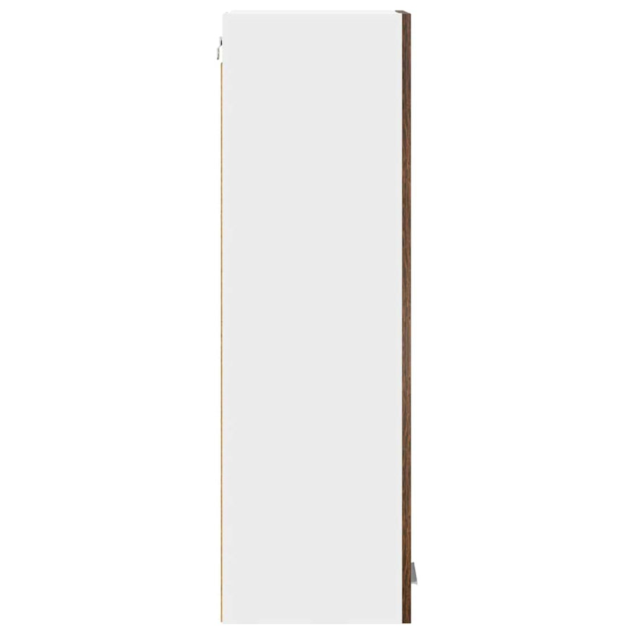 Hangkast Riga Gerookt eiken 30 x 31 x 100 cm Bewerkt hout