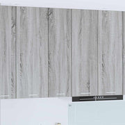 Hangkast 30x31x100 cm bewerkt hout grijs