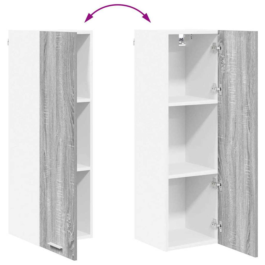 Hangkast Riga Grijs Sonoma 30 x 31 x 100 cm Bewerkt hout