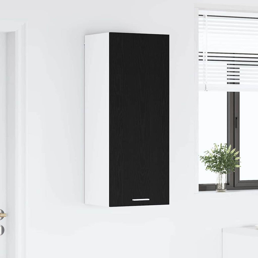 Hangkast Riga Zwart Eiken 40 x 31 x 100 cm Bewerkt hout