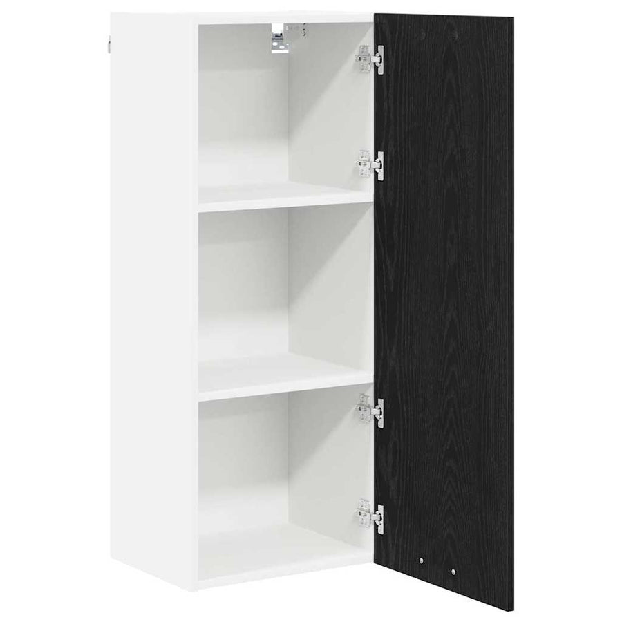 Hangkast Riga Zwart Eiken 40 x 31 x 100 cm Bewerkt hout