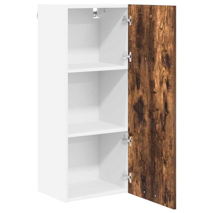 Hangkast Riga Gerookt eiken 40 x 31 x 100 cm Bewerkt hout