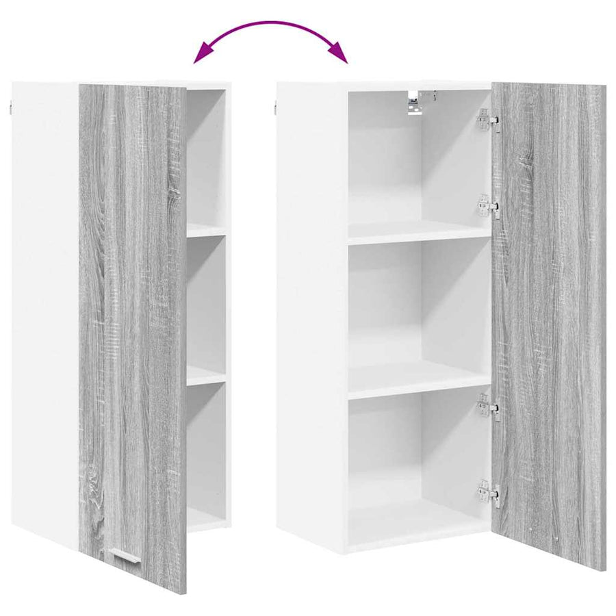 Hangkast Riga Grijs Sonoma 40 x 31 x 100 cm Bewerkt hout