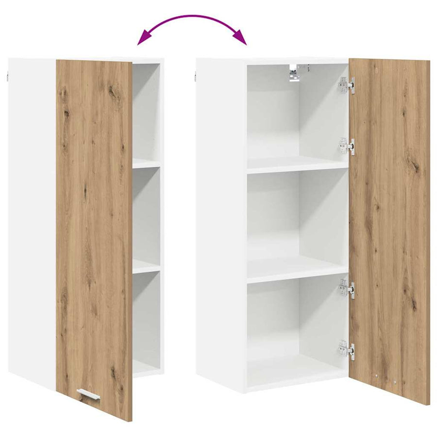 Hangkast Riga Artisan Eiken 40 x 31 x 100 cm Bewerkt hout