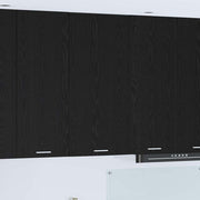 Hangkast 50x31x100 cm bewerkt hout zwart eik wit