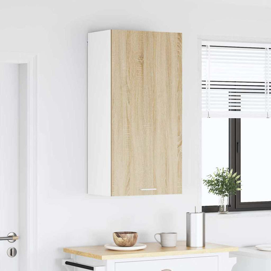 Hangkast Sonoma Eik en Wit 50 x 31 x 100 cm Bewerkt hout