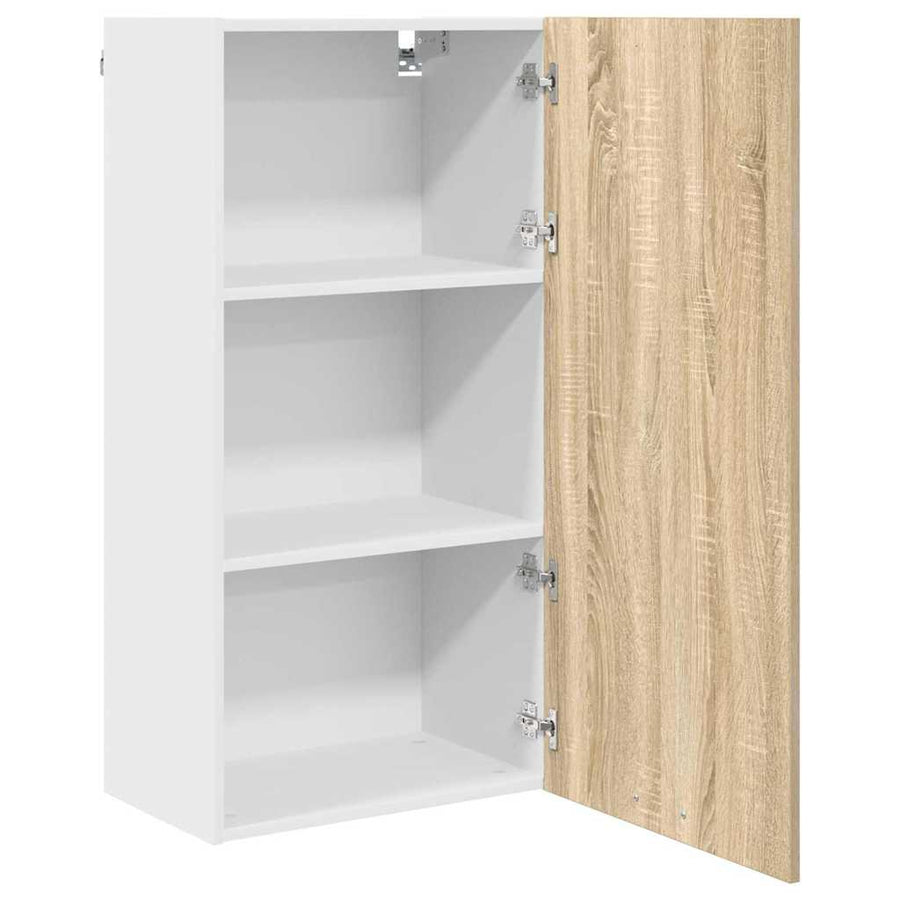 Hangkast Sonoma Eik en Wit 50 x 31 x 100 cm Bewerkt hout