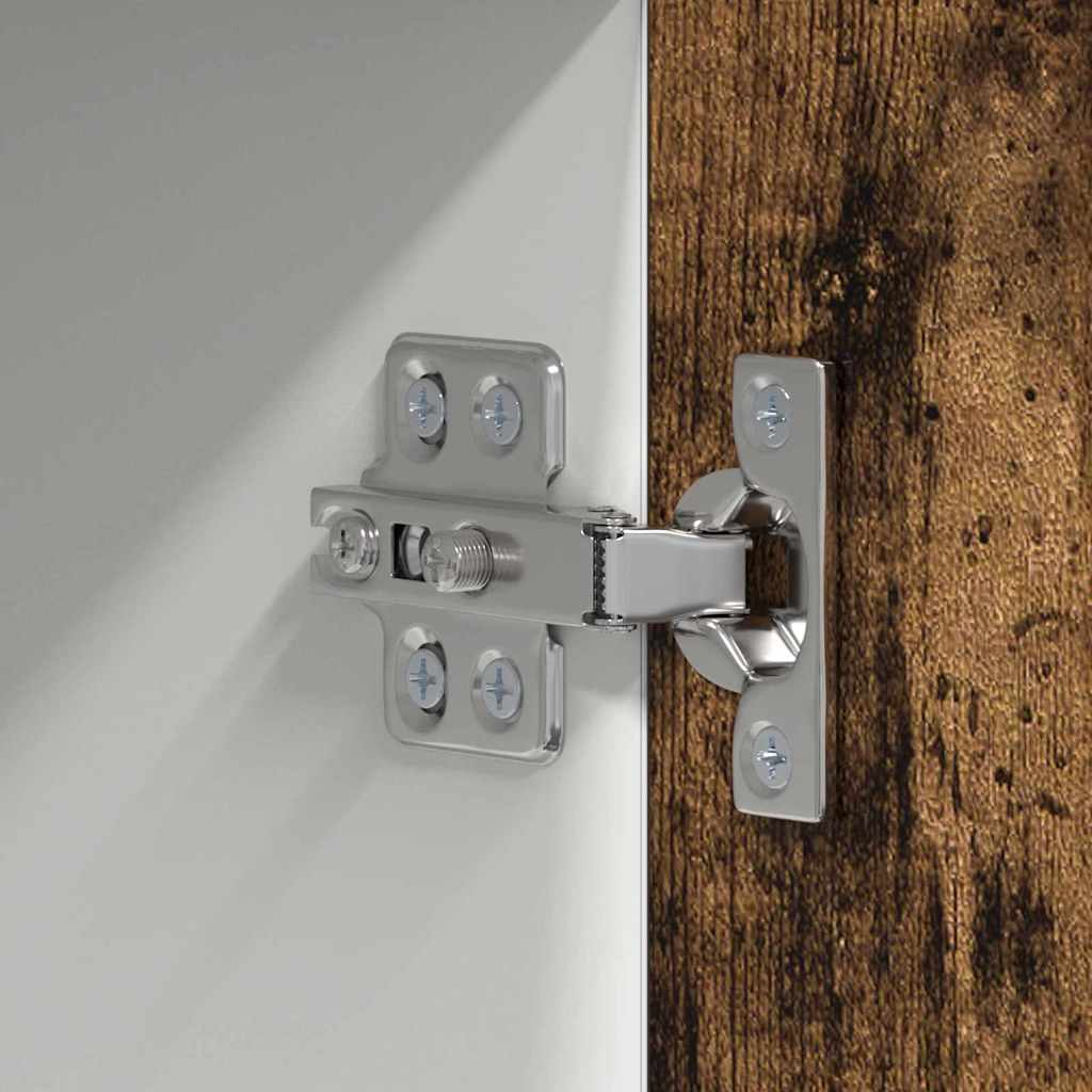 Hangkast Riga Sonoma Eik en Wit 50 x 31 x 100 cm Bewerkt hout