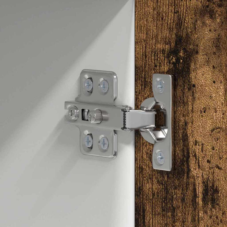 Hangkast Riga Sonoma Eik en Wit 50 x 31 x 100 cm Bewerkt hout
