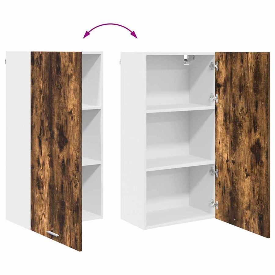 Hangkast Riga Sonoma Eik en Wit 50 x 31 x 100 cm Bewerkt hout