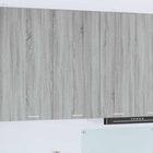 Hangkast 50x31x100 cm bewerkt hout grijs wit