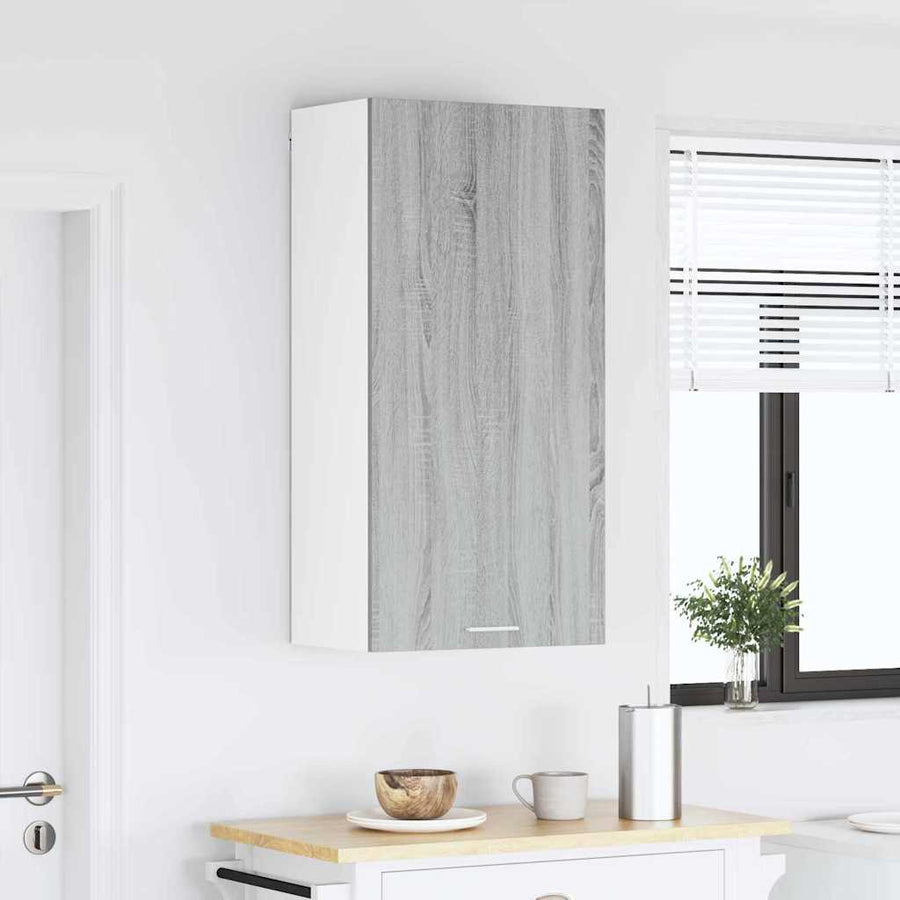 Hangkast Riga Sonoma Eik en Wit 50 x 31 x 100 cm Bewerkt hout