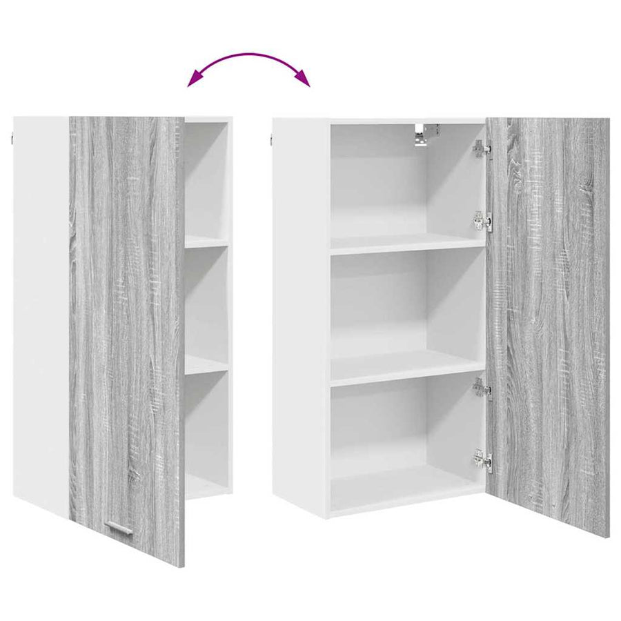 Hangkast Riga Sonoma Eik en Wit 50 x 31 x 100 cm Bewerkt hout