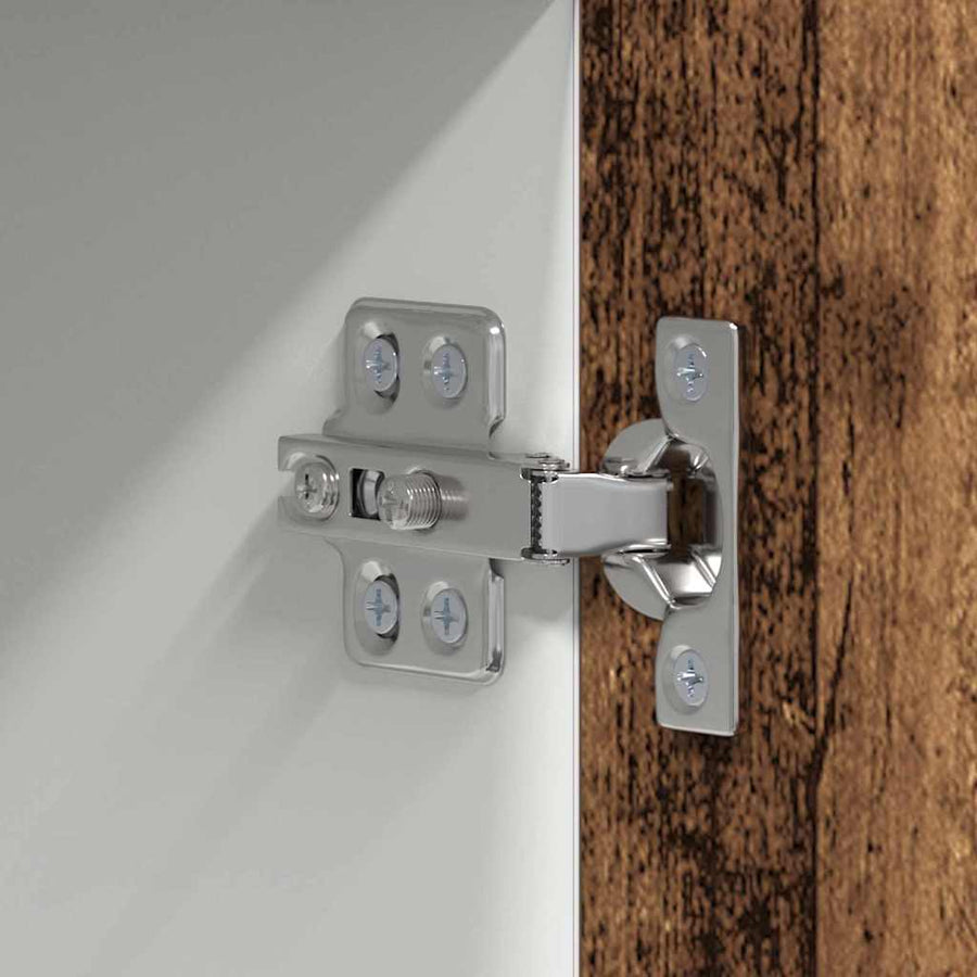 Hangkast Riga Sonoma Eik en Wit 50 x 31 x 100 cm Bewerkt hout