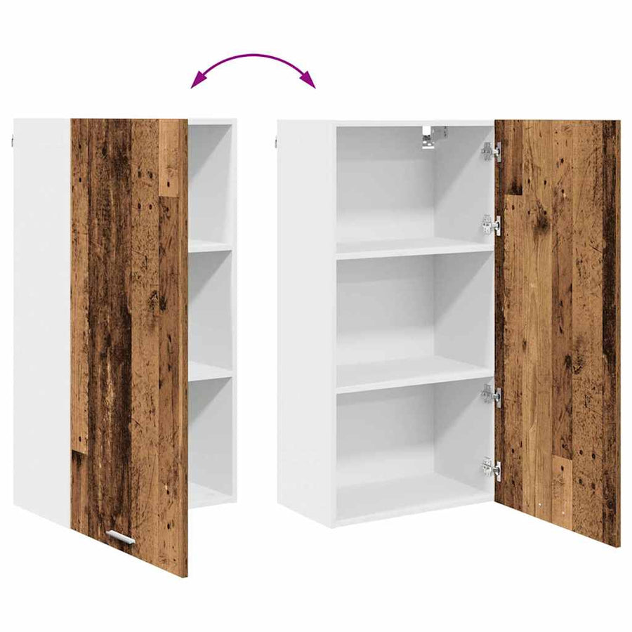Hangkast Riga Sonoma Eik en Wit 50 x 31 x 100 cm Bewerkt hout