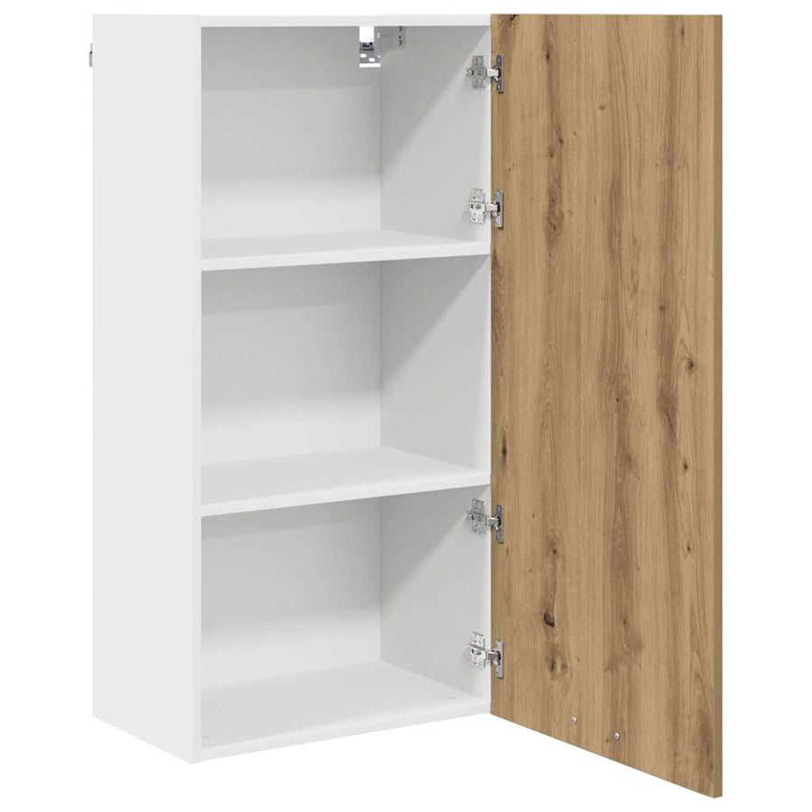 Hangkast Riga Sonoma Eik en Wit 50 x 31 x 100 cm Bewerkt hout