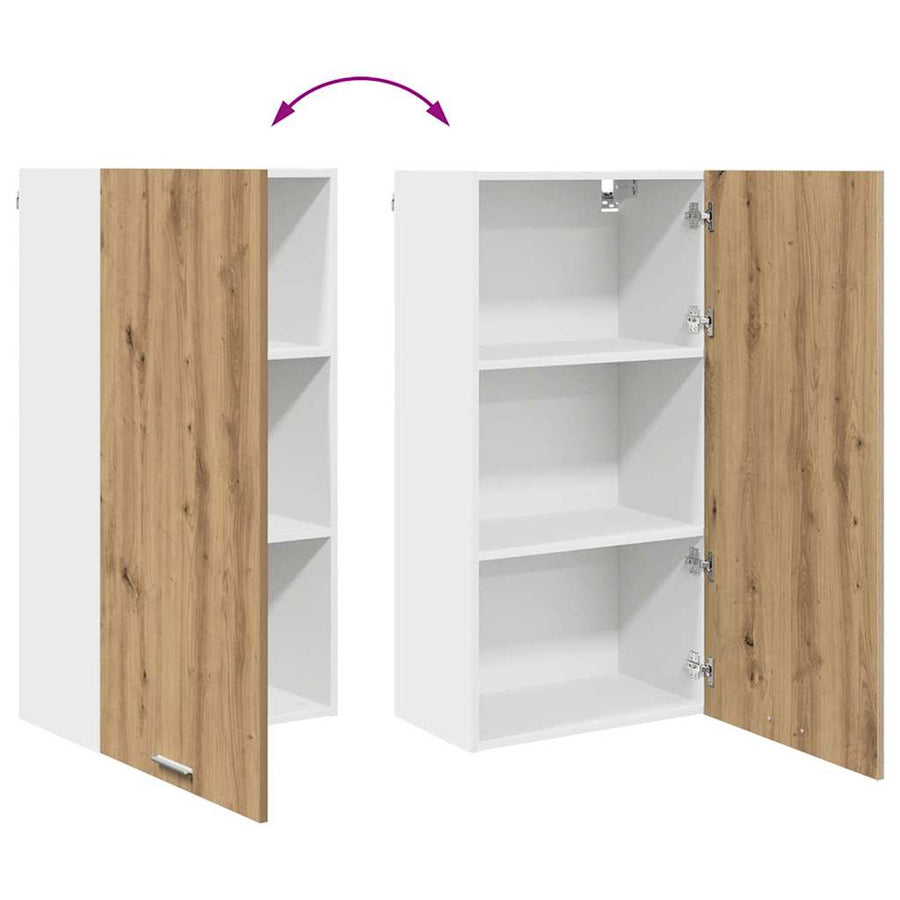 Hangkast Riga Sonoma Eik en Wit 50 x 31 x 100 cm Bewerkt hout