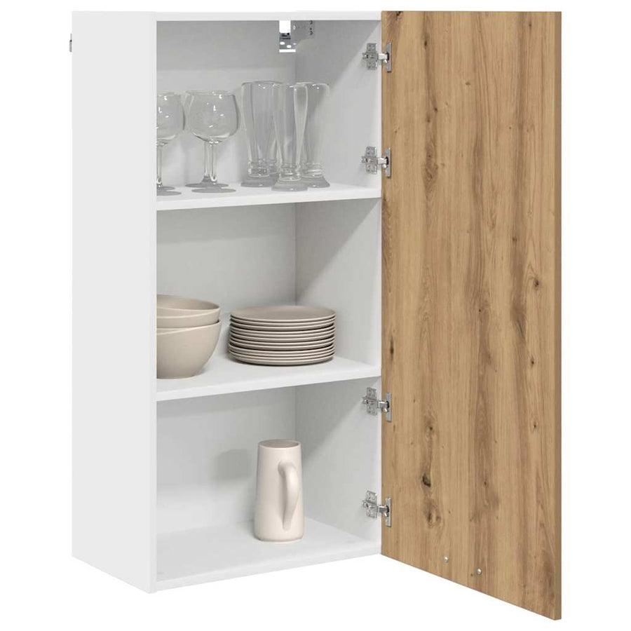 Hangkast Riga Sonoma Eik en Wit 50 x 31 x 100 cm Bewerkt hout