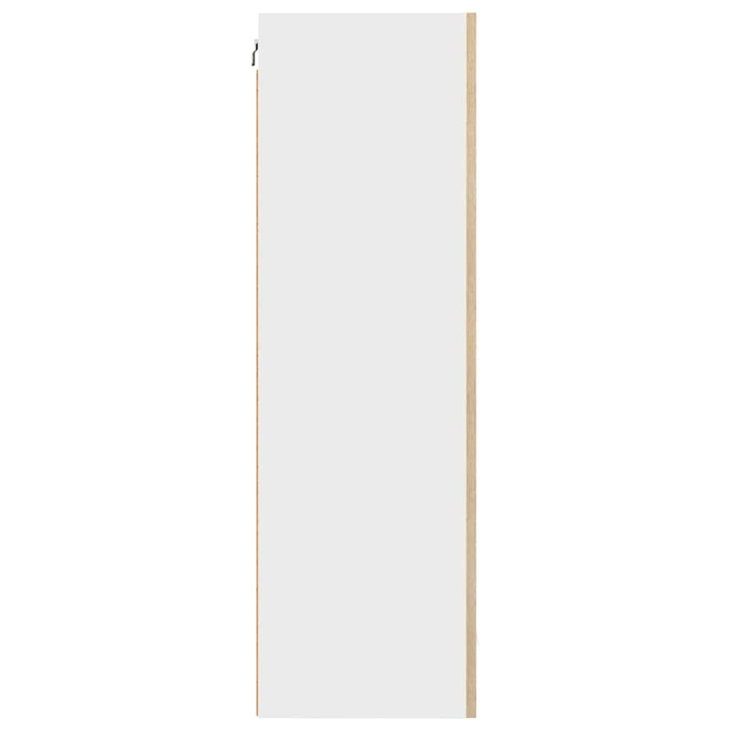Hangkast Riga Sonoma Eik en Wit 50 x 31 x 100 cm Bewerkt hout