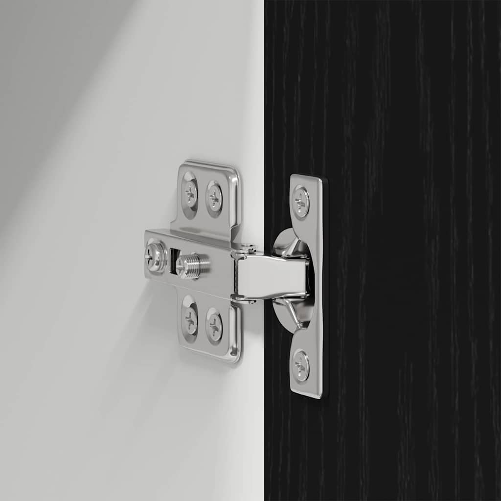 Hangkast Riga Zwart Eiken 60 x 31 x 100 cm Bewerkt hout