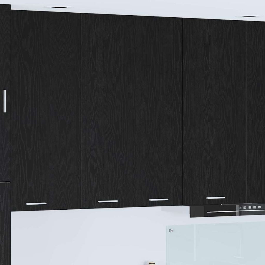 Hangkast Riga Zwart Eiken 60 x 31 x 100 cm Bewerkt hout